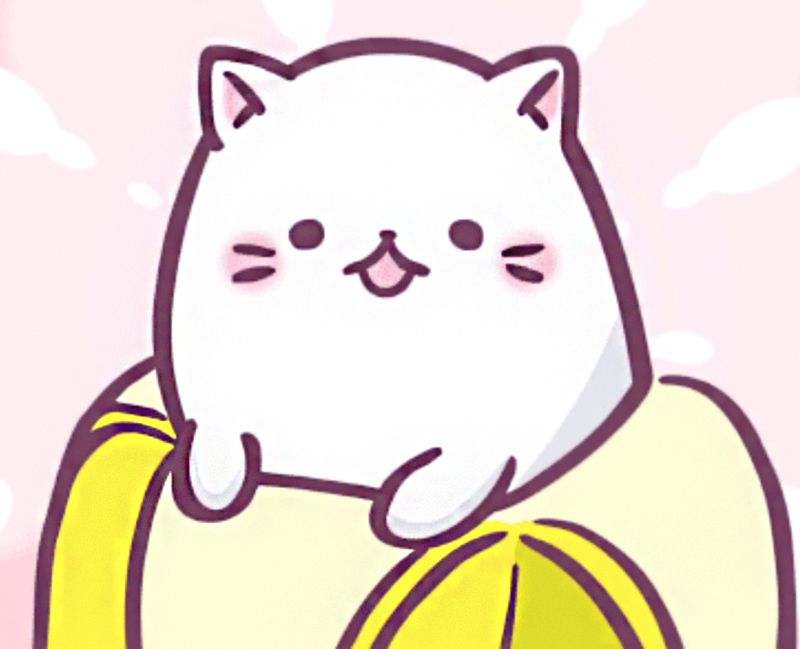 scbananas bananas kitty kitten cat love cute  Anime Baby Banana Cat  HD Png Download  Transparent Png Image  PNGitem