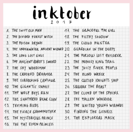 Inktober is Back! Inktober Prompts and Inspiration | Threadless