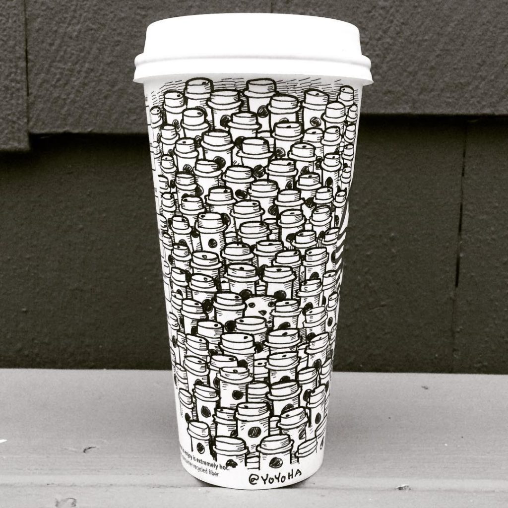 But First, Coffee: Wake Up With Josh Hara's Coffee Cup Art