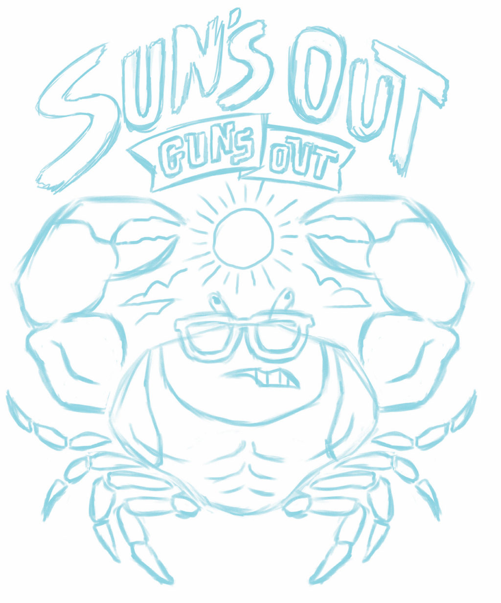 Work in progress art - sun's out