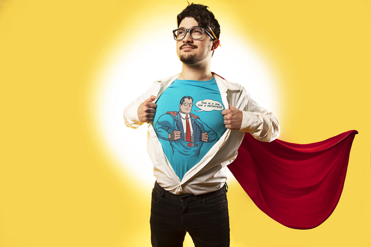 “Super Reporter” Men’s Regular T-Shirt by spike00