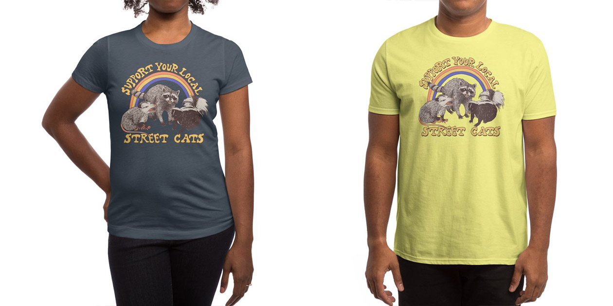 “Street Cats” Women’s Shirt and Men’s Shirt by Hillary White