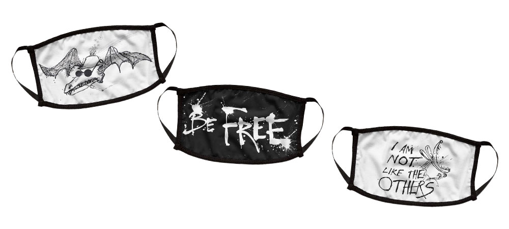 “Gonzo Spirit,” “Be Free,” and “Not Like the Others” Premium Face Masks by Ralph Steadman