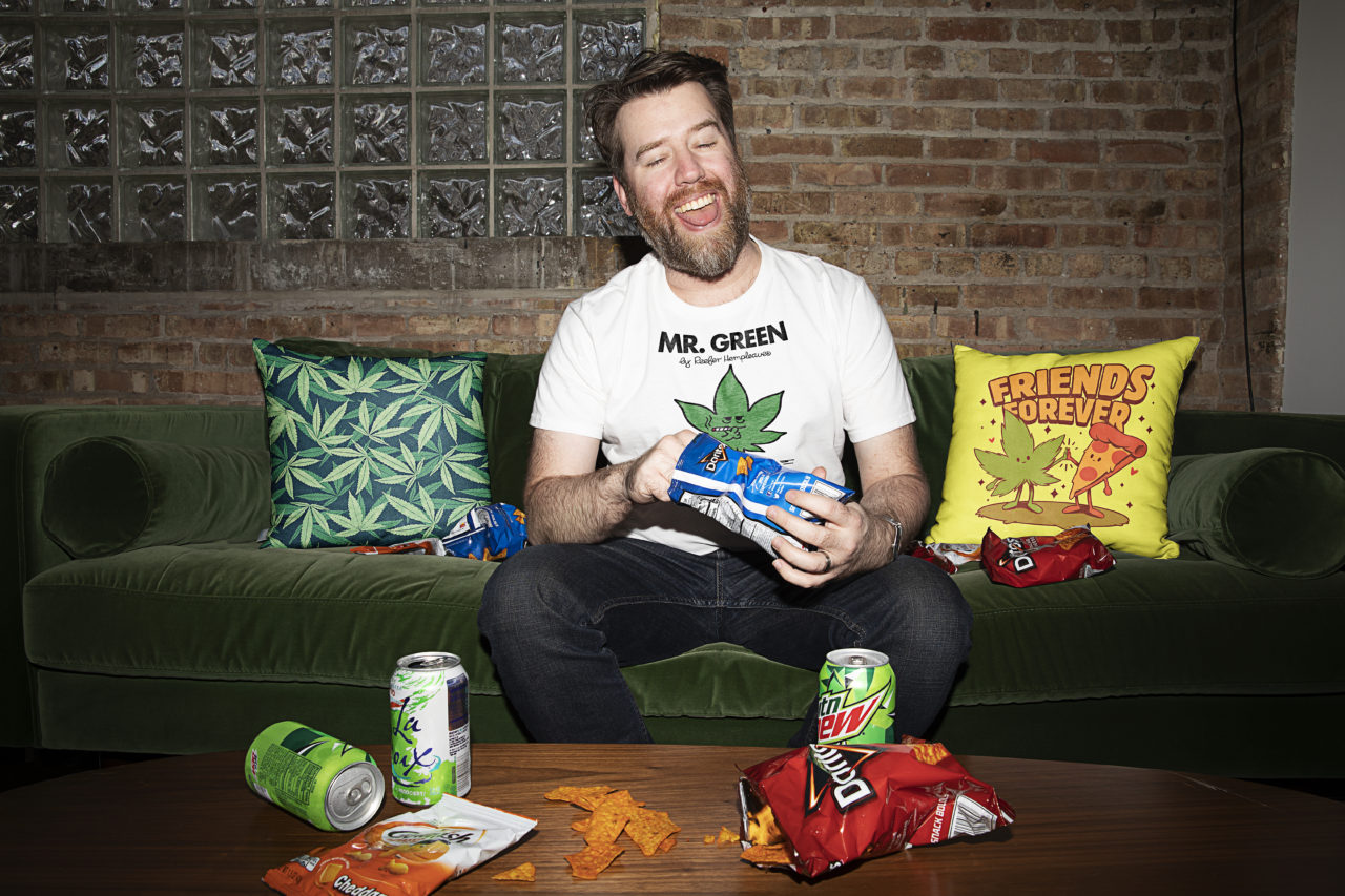 “Hemp!” Throw Pillow by badbugs_art, “Mr. Green” Men’s Regular T-Shirt by Billmund, and “Cute Friends” Throw Pillow by Ilustrata
