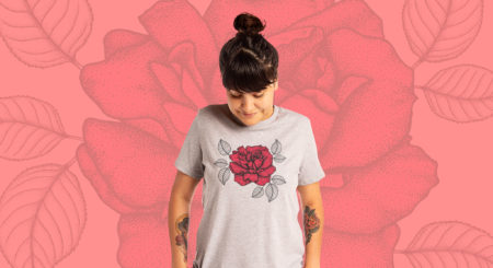 Rose v1 t-shirt by artist, Kaster