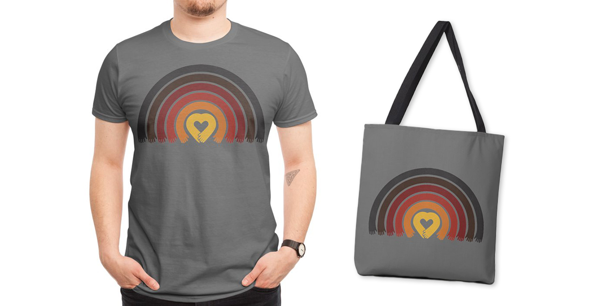 “Love All Asian Lives” Men’s Regular T-Shirt and Tote Bag by Norman Duenas