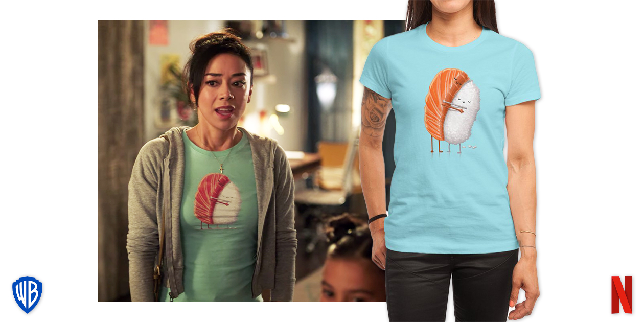 Design featured in Lucifer - “Sushi Hug” Women’s Fitted Shirt by tihmoller