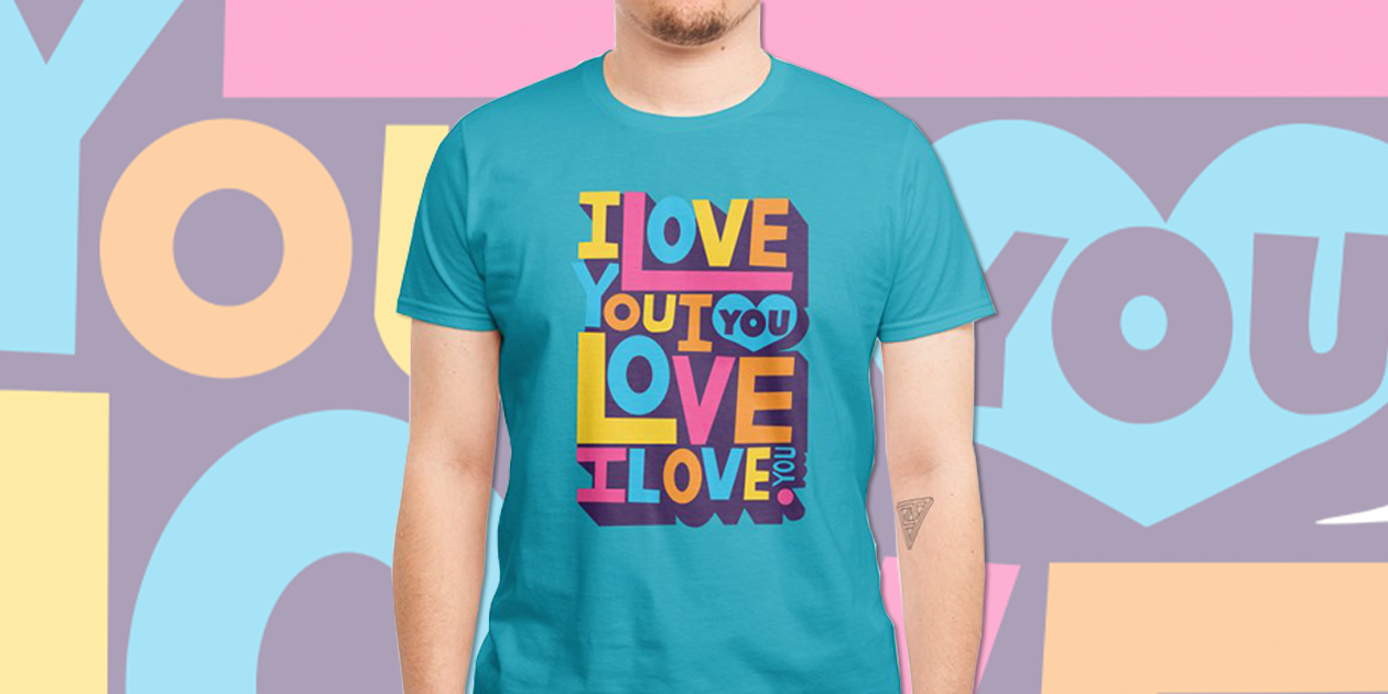 “I Love You” Men’s Regular T-Shirt by Bears Wear Clothes benefits the National Center for Transgender Equality, the It Gets Better Project, The Trevor Project, and Trans Lifeline.