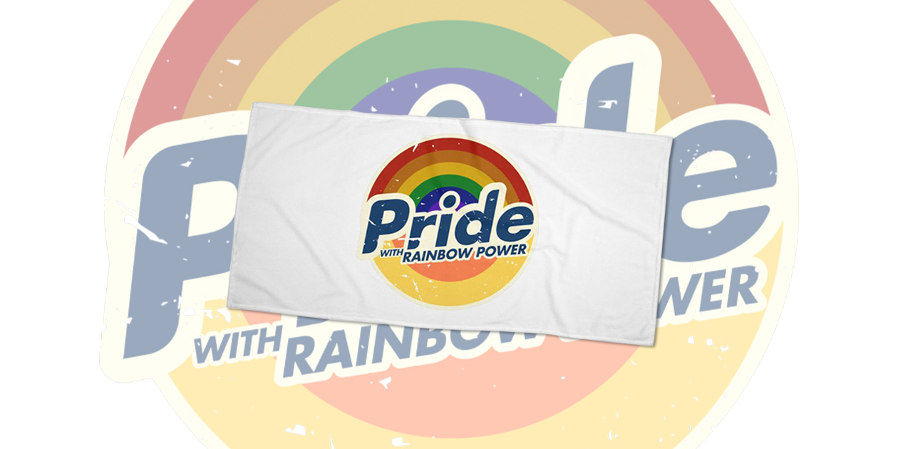 “Pride’s In, Bigots Out” Beach Towel by bvrdto benefits the It Gets Better Project.