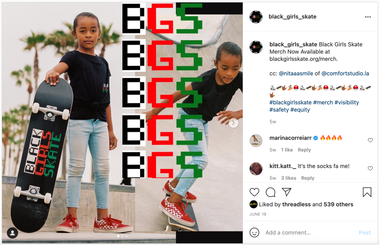 Black Girls Skate Instagram Post