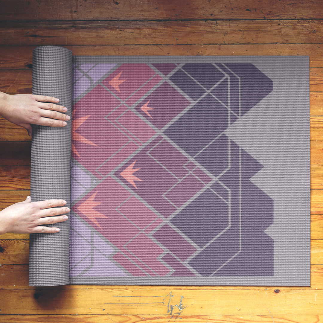 Featured Design: “Geometric Mountains: Sunset” by waynem